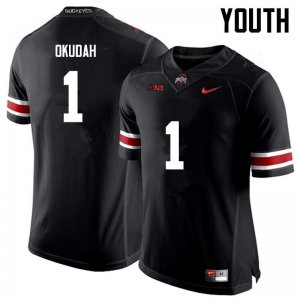 Youth Ohio State Buckeyes #1 Jeffrey Okudah Black Nike NCAA College Football Jersey Lightweight EUZ8544YB